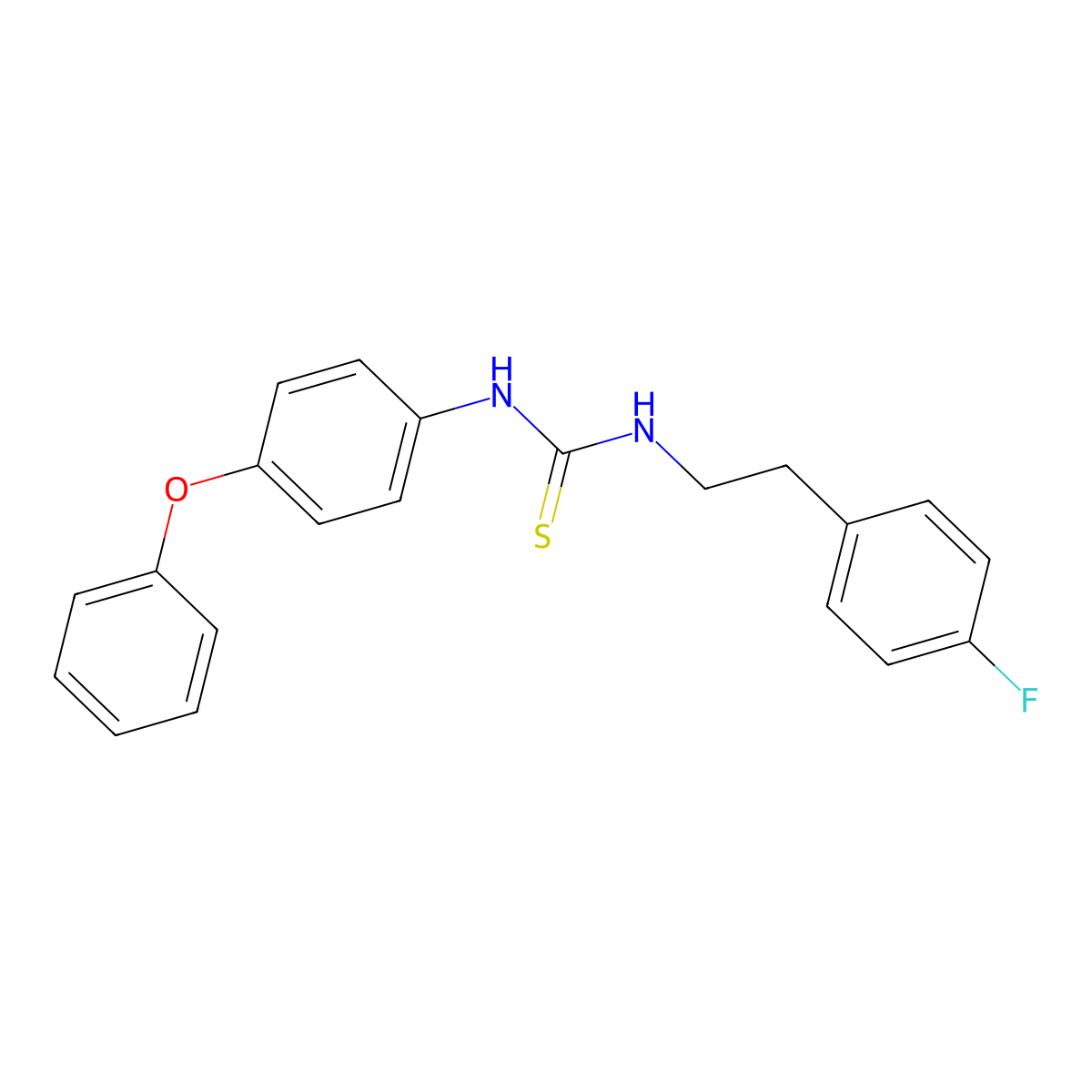 1-[2-(4-Fluorophenyl)ethyl]-3-(4-phenoxyphenyl)thiourea molecular structure, CAS 516459-14-6