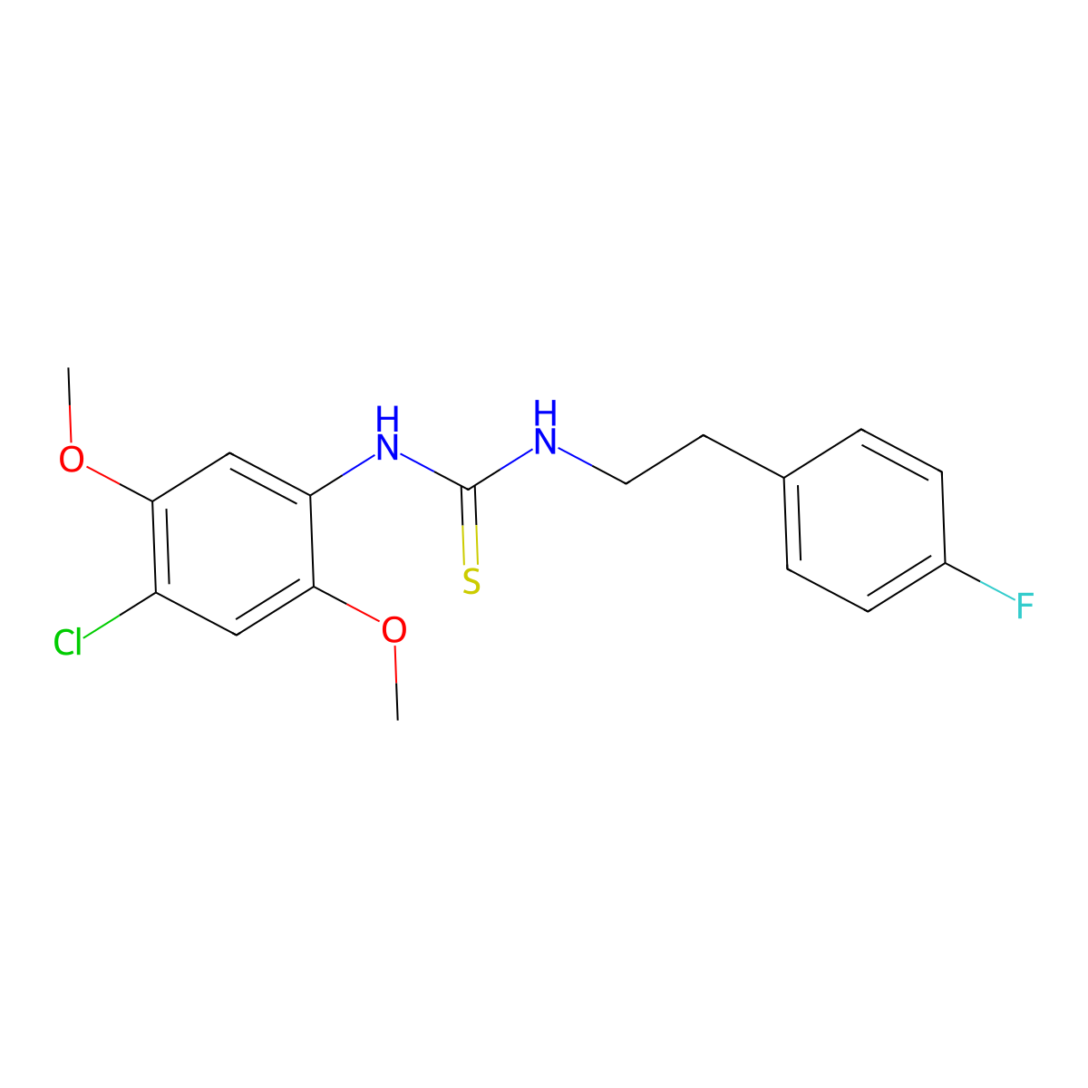 1-(4-Chloro-2,5-dimethoxyphenyl)-3-[2-(4-fluorophenyl)ethyl]thiourea molecular structure, CAS 516459-16-8