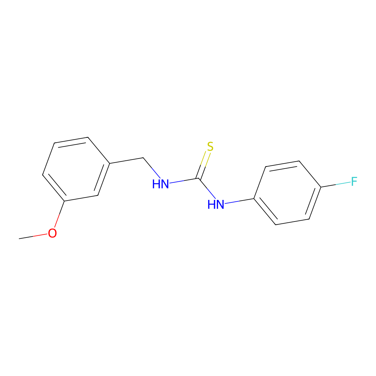 1-(4-Fluorophenyl)-3-(3-methoxybenzyl)thiourea molecular structure, CAS 516459-22-6