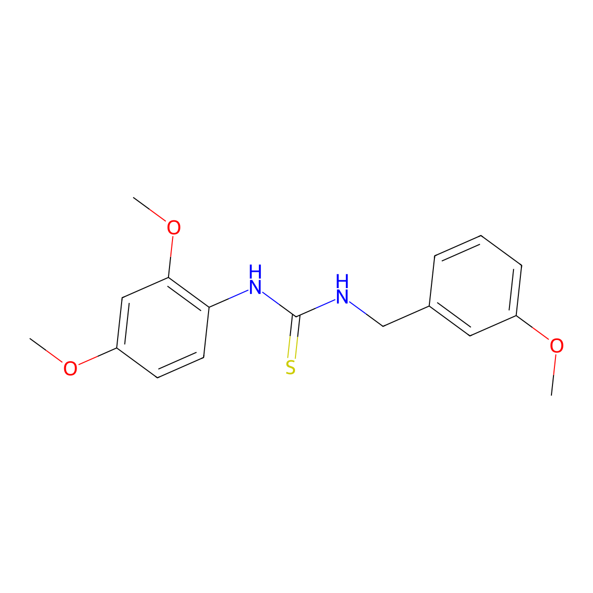 1-(2,4-Dimethoxyphenyl)-3-(3-methoxybenzyl)thiourea molecular structure, CAS 516459-25-9