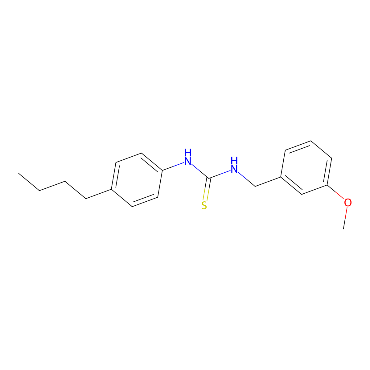 N-(4-butylphenyl)-N'-(3-methoxybenzyl)thiourea molecular structure, CAS 516459-28-2