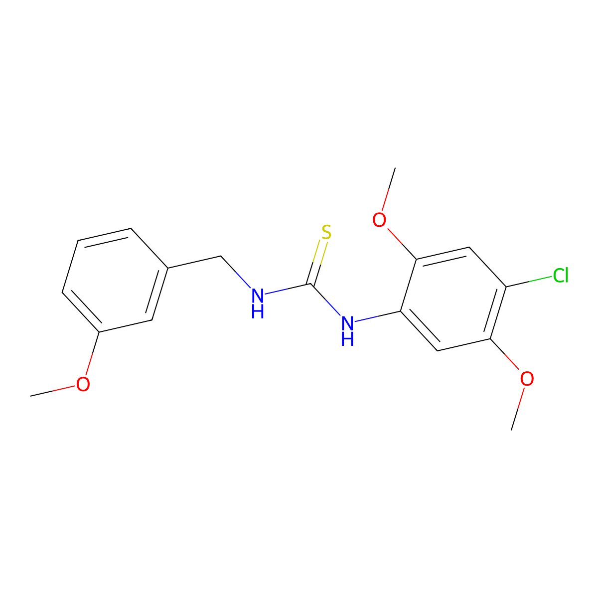 1-(4-Chloro-2,5-dimethoxyphenyl)-3-[(3-methoxyphenyl)methyl]thiourea molecular structure, CAS 516459-31-7