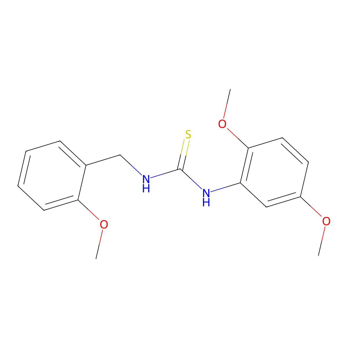 N-(2,5-dimethoxyphenyl)-N'-(2-methoxybenzyl)thiourea molecular structure, CAS 516459-39-5