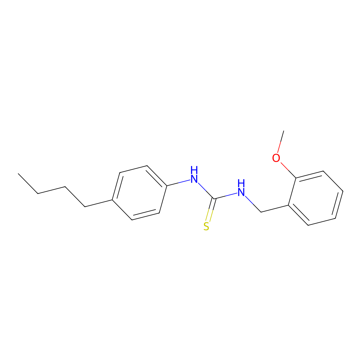 1-(4-Butylphenyl)-3-(2-methoxybenzyl)thiourea molecular structure, CAS 516459-41-9