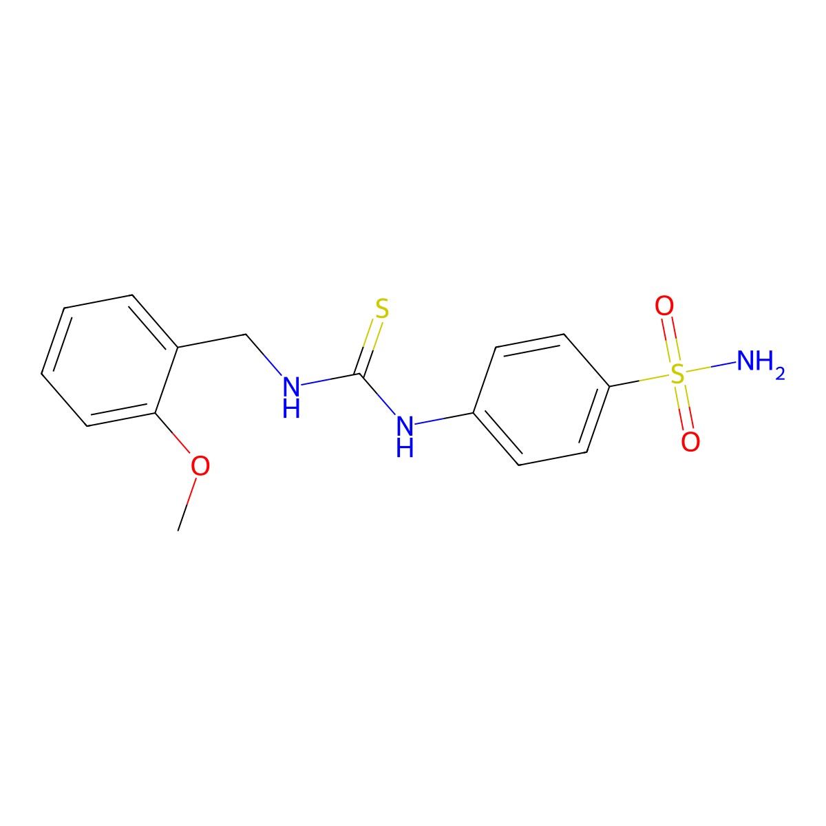 1-[(2-Methoxyphenyl)methyl]-3-(4-sulfamoylphenyl)thiourea molecular structure, CAS 516459-42-0