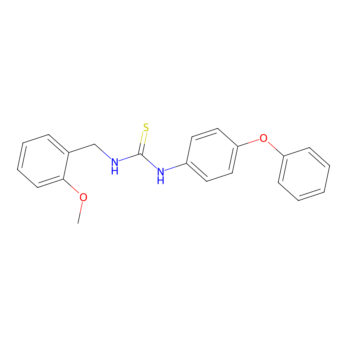 1-(2-Methoxybenzyl)-3-(4-phenoxyphenyl)thiourea molecular structure, CAS 516459-43-1