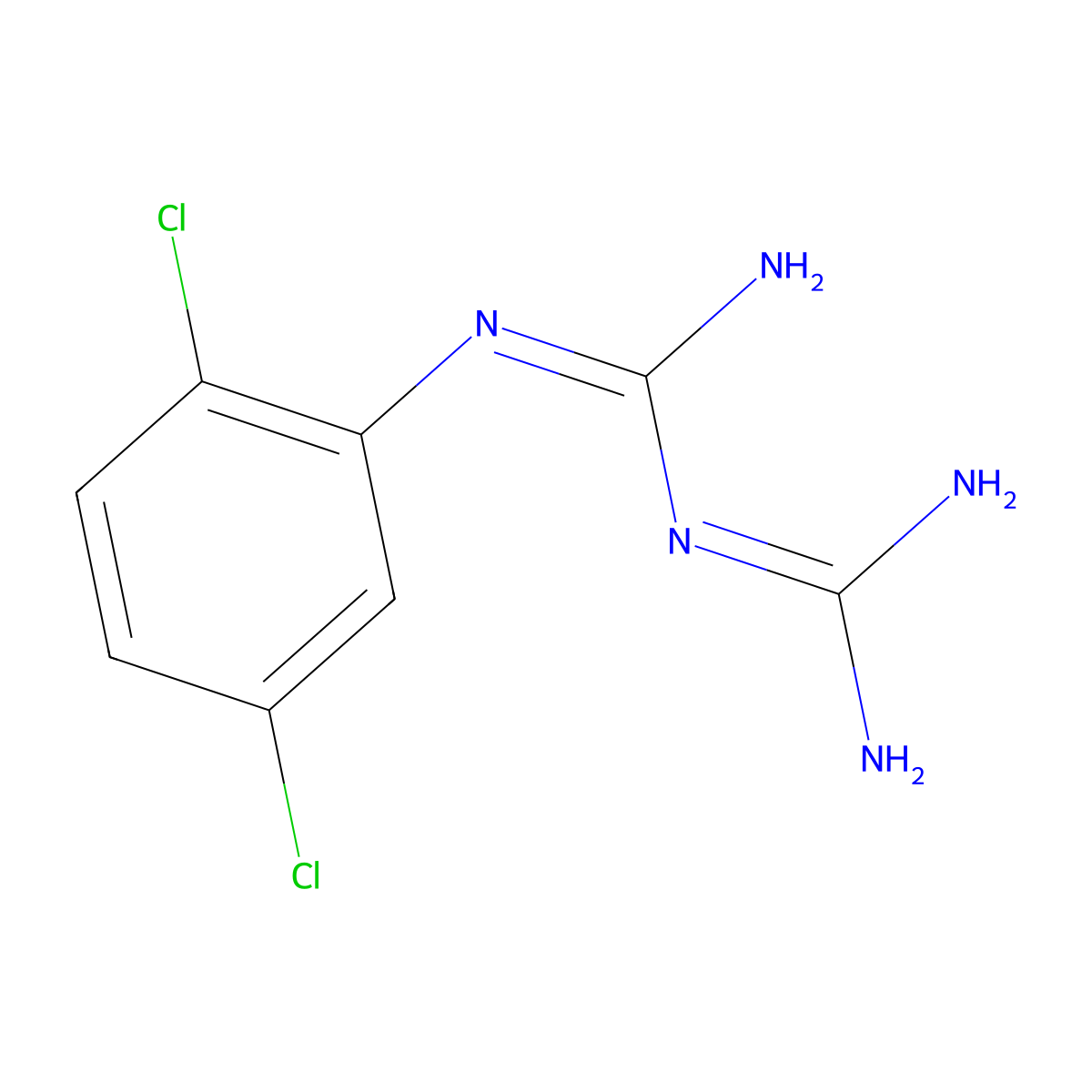 1-(Diaminomethylidene)-2-(2,5-dichlorophenyl)guanidine molecular structure, CAS 51646-00-5