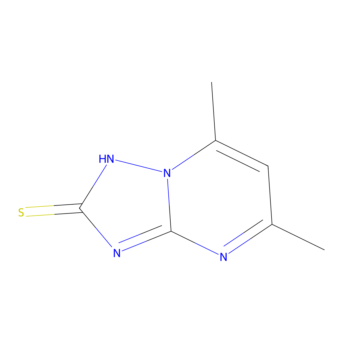 5,7-Dimethyl-[1,2,4]triazolo[1,5-a]pyrimidine-2-thiol molecular structure, CAS 51646-17-4