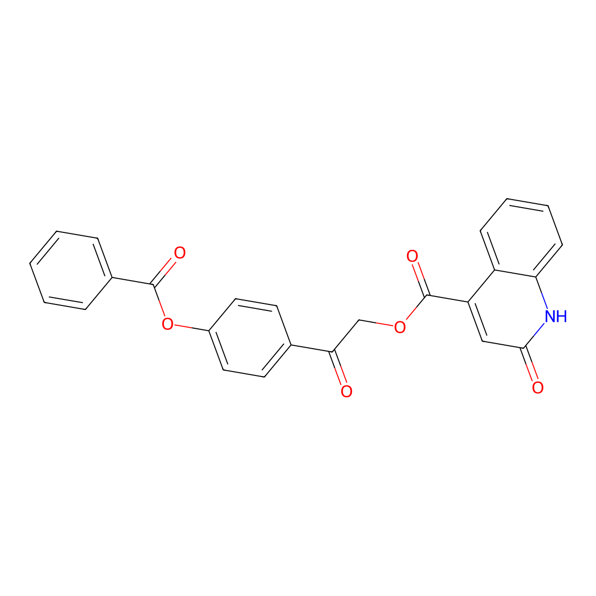 2-[4-(Benzoyloxy)phenyl]-2-oxoethyl 2-hydroxy-4-quinolinecarboxylate molecular structure, CAS 516466-44-7