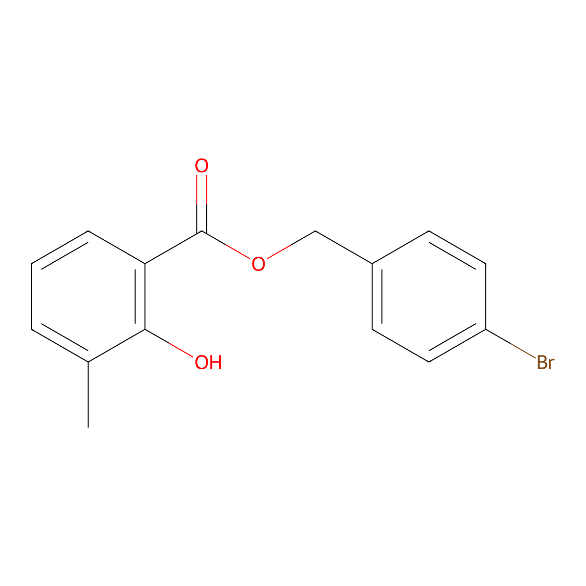(4-Bromophenyl)methyl 2-hydroxy-3-methylbenzoate molecular structure, CAS 516466-45-8