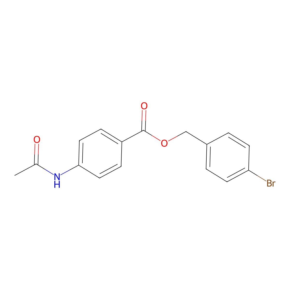 4-Bromobenzyl 4-(acetylamino)benzoate molecular structure, CAS 516466-51-6