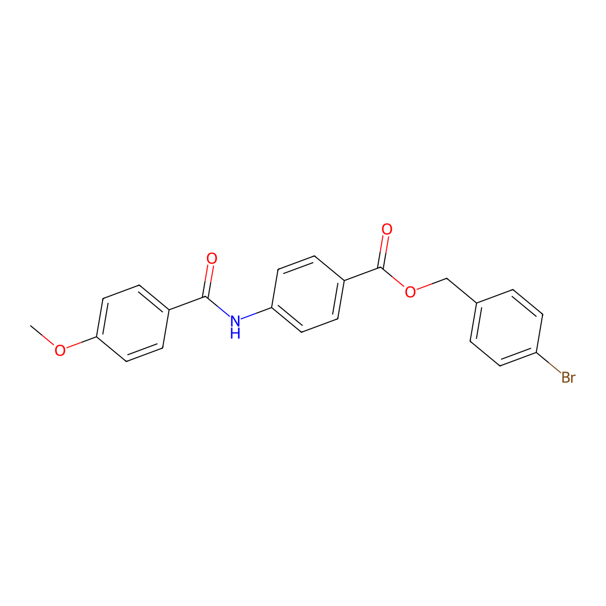 4-Bromobenzyl 4-[(4-methoxybenzoyl)amino]benzoate molecular structure, CAS 516466-57-2