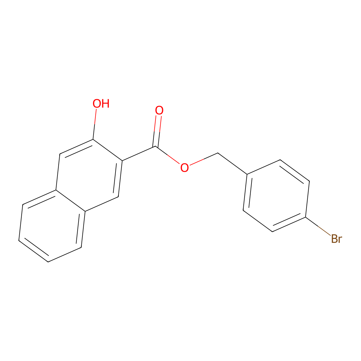 4-Bromobenzyl 3-hydroxy-2-naphthoate molecular structure, CAS 516466-60-7