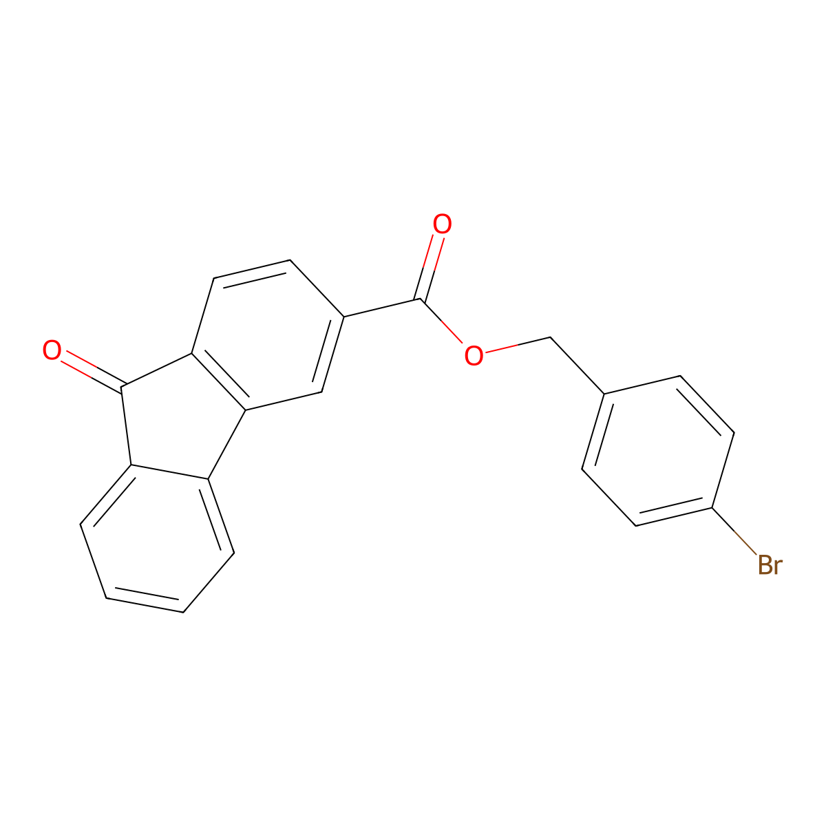 (4-Bromophenyl)methyl 9-oxofluorene-3-carboxylate molecular structure, CAS 516466-62-9