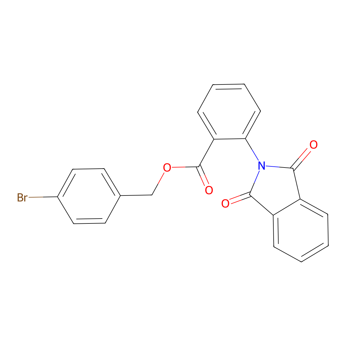 4-bromobenzyl 2-(1,3-dioxo-1,3-dihydro-2H-isoindol-2-yl)benzoate molecular structure, CAS 516466-80-1