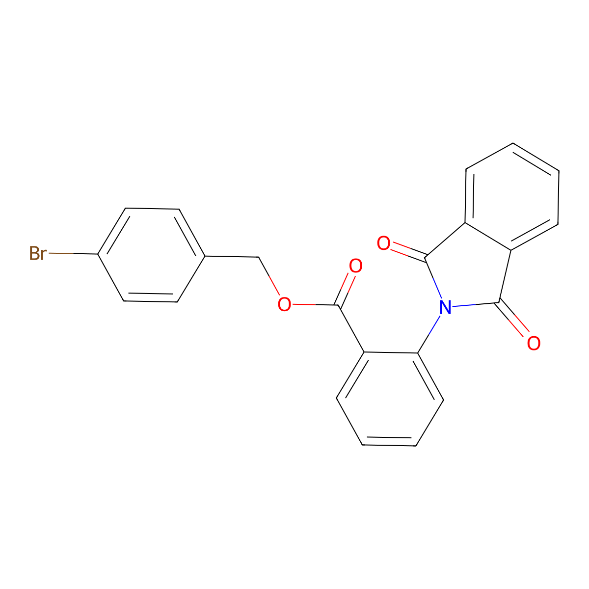 4-bromobenzyl 2-(1,3-dioxo-1,3-dihydro-2H-isoindol-2-yl)benzoate molecular structure, CAS 516466-80-1