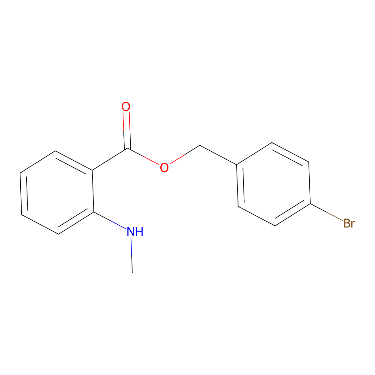 4-Bromobenzyl 2-(methylamino)benzoate molecular structure, CAS 516466-87-8