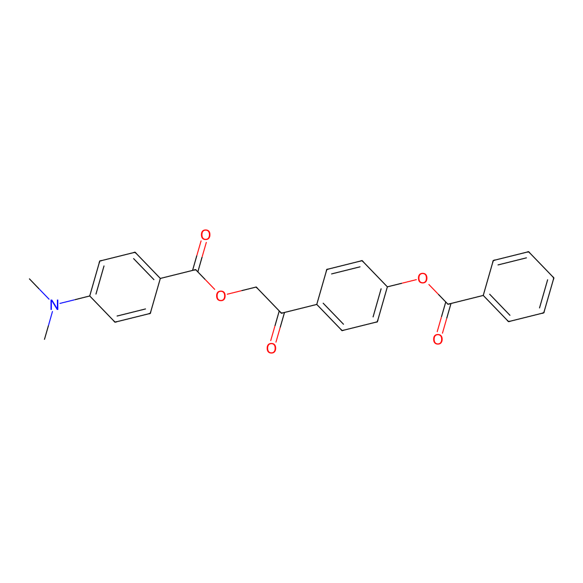 2-[4-(Benzoyloxy)phenyl]-2-oxoethyl 4-(dimethylamino)benzoate molecular structure, CAS 516466-96-9