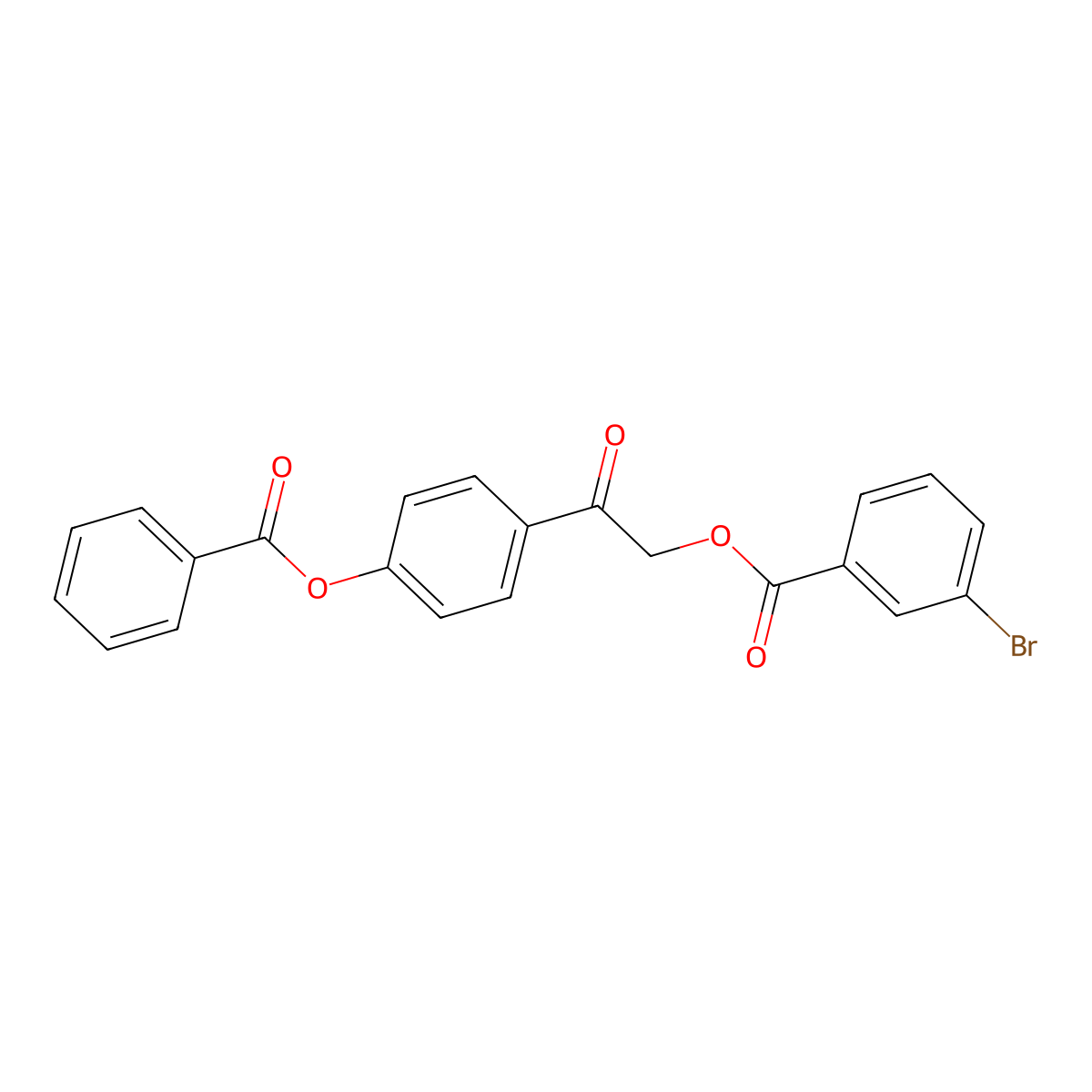 2-[4-(Benzoyloxy)phenyl]-2-oxoethyl 3-bromobenzoate molecular structure, CAS 516466-97-0