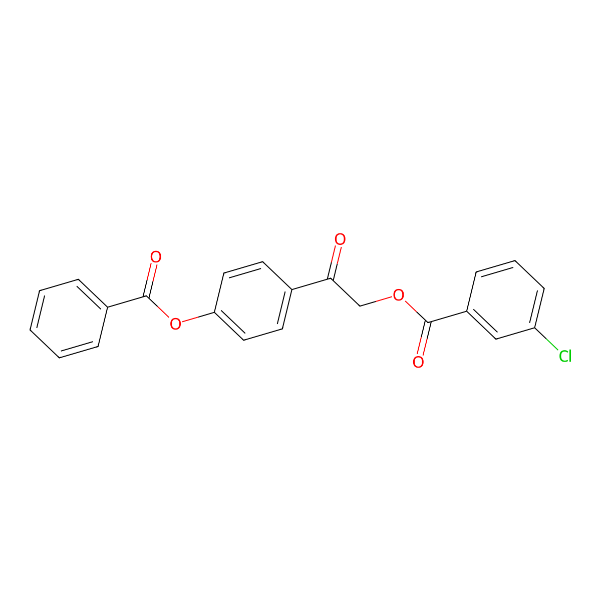2-[4-(Benzoyloxy)phenyl]-2-oxoethyl 3-chlorobenzoate molecular structure, CAS 516466-98-1