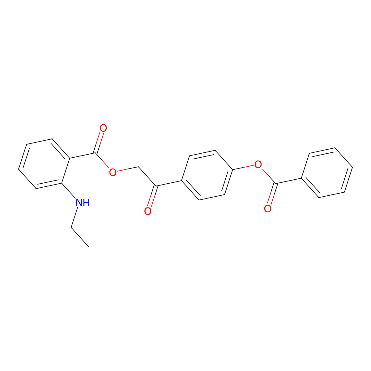 2-[4-(Benzoyloxy)phenyl]-2-oxoethyl 2-(ethylamino)benzoate molecular structure, CAS 516467-07-5