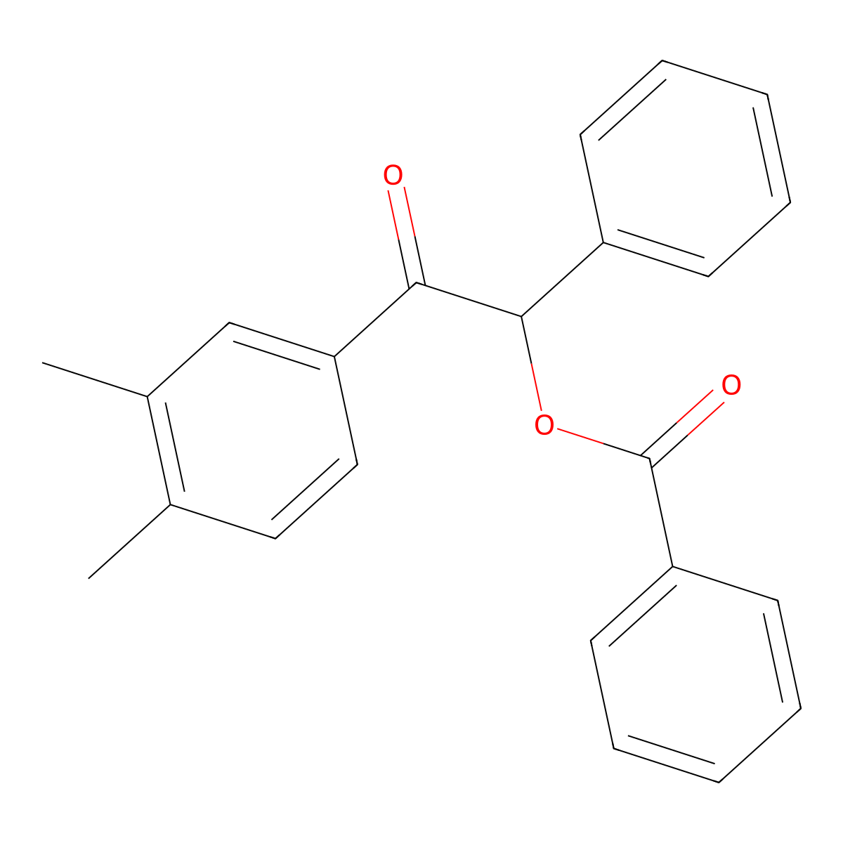 2-(3,4-Dimethylphenyl)-2-oxo-1-phenylethyl benzoate molecular structure, CAS 516467-12-2