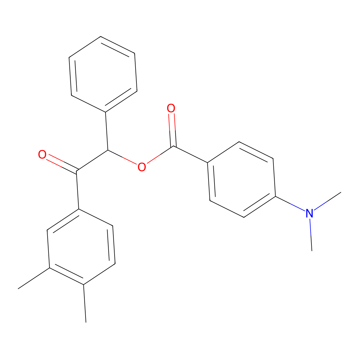 2-(3,4-Dimethylphenyl)-2-oxo-1-phenylethyl 4-(dimethylamino)benzoate molecular structure, CAS 516467-30-4