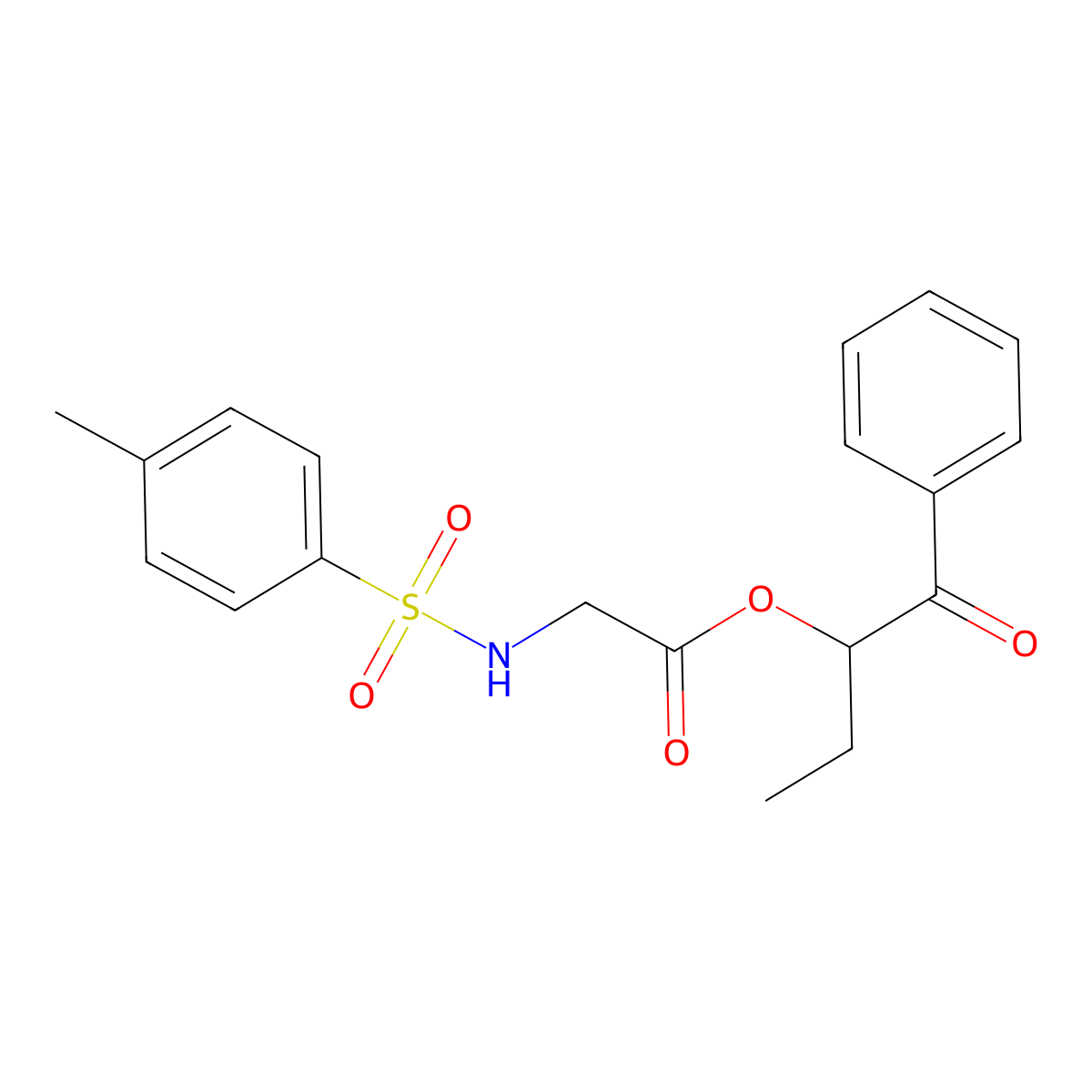1-oxo-1-phenylbutan-2-yl N-[(4-methylphenyl)sulfonyl]glycinate molecular structure, CAS 516467-45-1