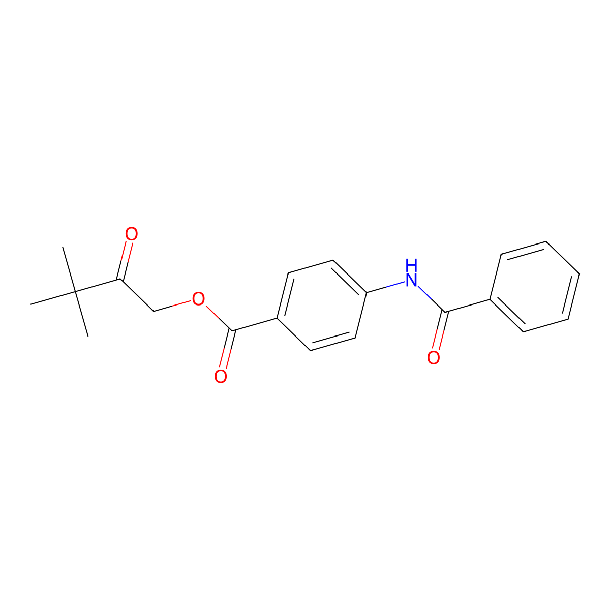 (3,3-Dimethyl-2-oxobutyl) 4-benzamidobenzoate molecular structure, CAS 516467-59-7
