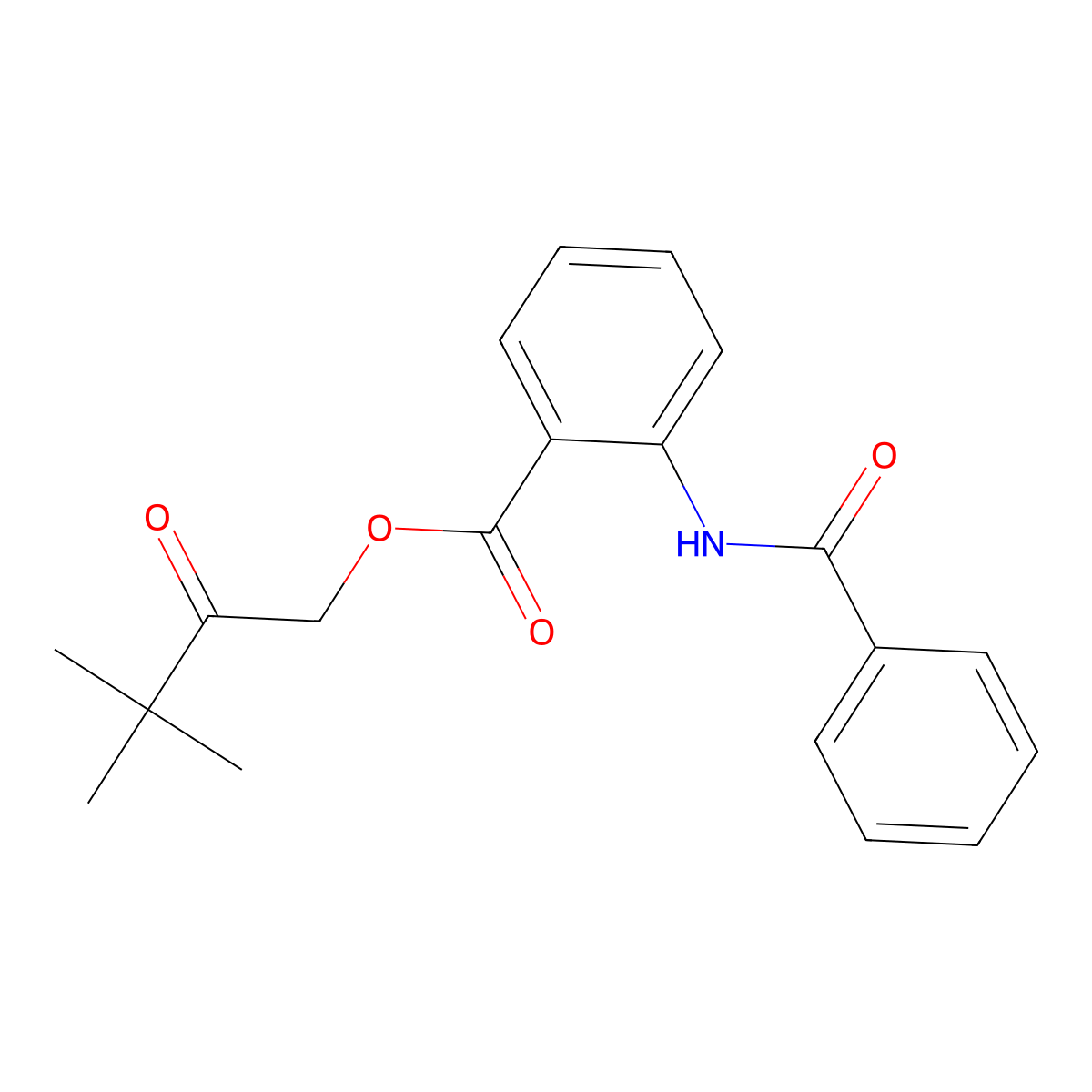 (3,3-Dimethyl-2-oxobutyl) 2-benzamidobenzoate molecular structure, CAS 516467-60-0