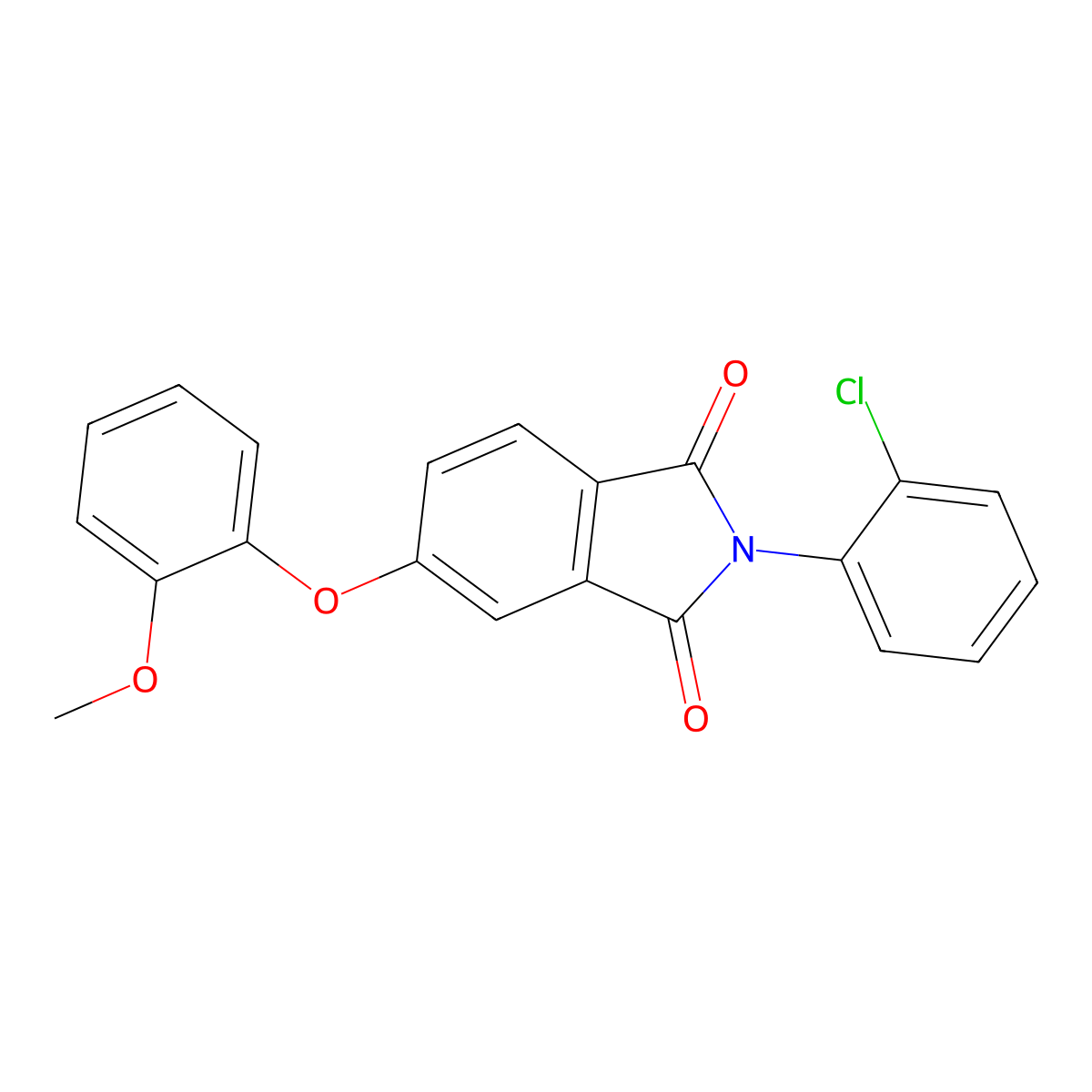 2-(2-Chlorophenyl)-5-(2-methoxyphenoxy)isoindole-1,3-dione molecular structure, CAS 516467-71-3