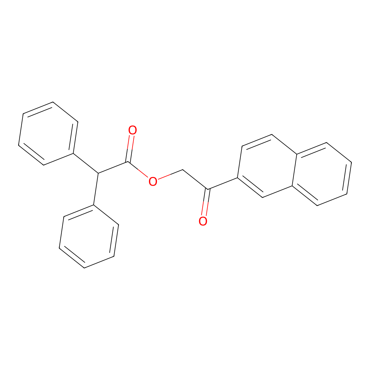 (2-Naphthalen-2-yl-2-oxoethyl) 2,2-diphenylacetate molecular structure, CAS 516468-52-3