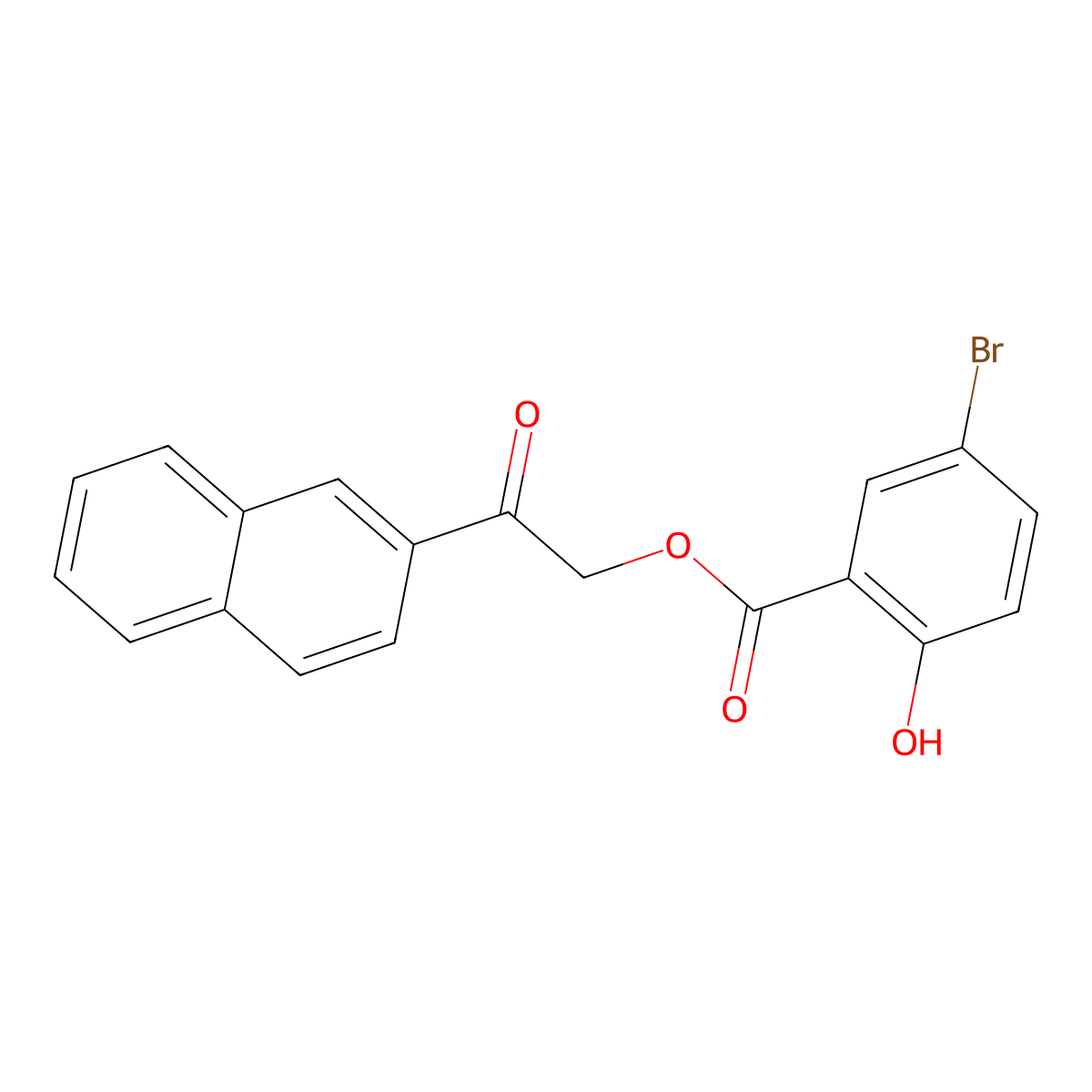 2-(2-Naphthyl)-2-oxoethyl 5-bromo-2-hydroxybenzoate molecular structure, CAS 516468-55-6