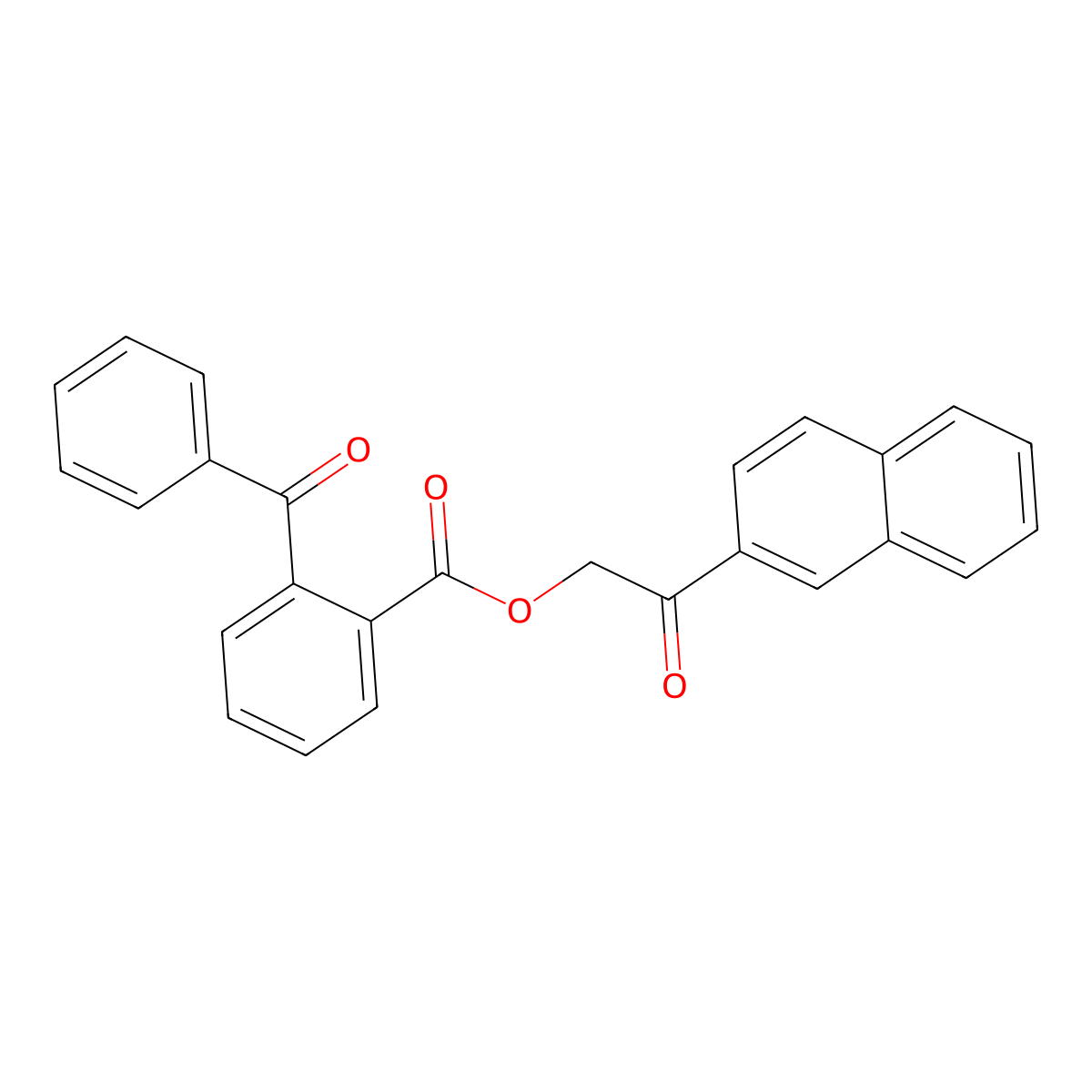 2-(2-Naphthyl)-2-oxoethyl 2-benzoylbenzoate molecular structure, CAS 516468-56-7