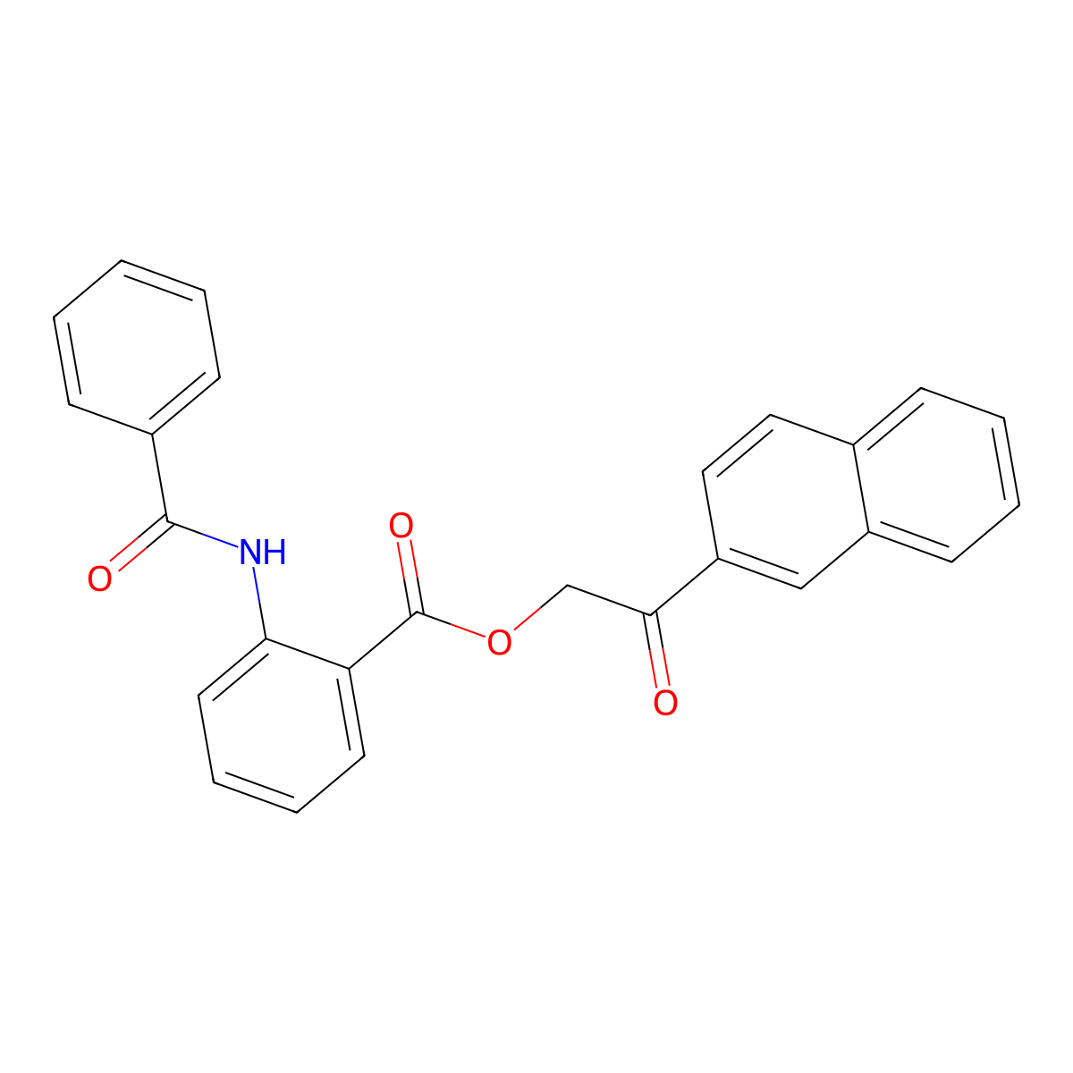 (2-Naphthalen-2-yl-2-oxoethyl) 2-benzamidobenzoate molecular structure, CAS 516468-60-3