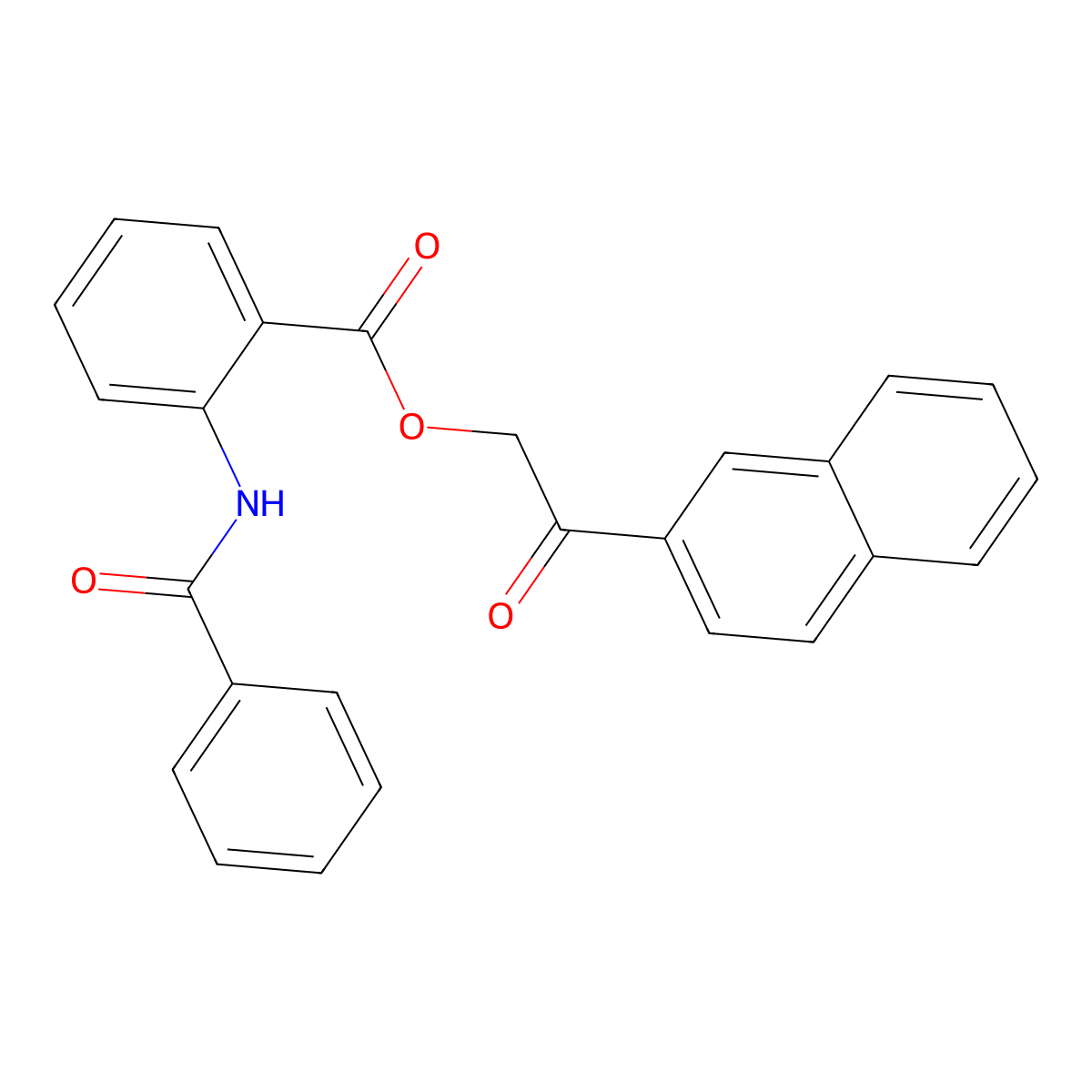 (2-Naphthalen-2-yl-2-oxoethyl) 2-benzamidobenzoate molecular structure, CAS 516468-60-3