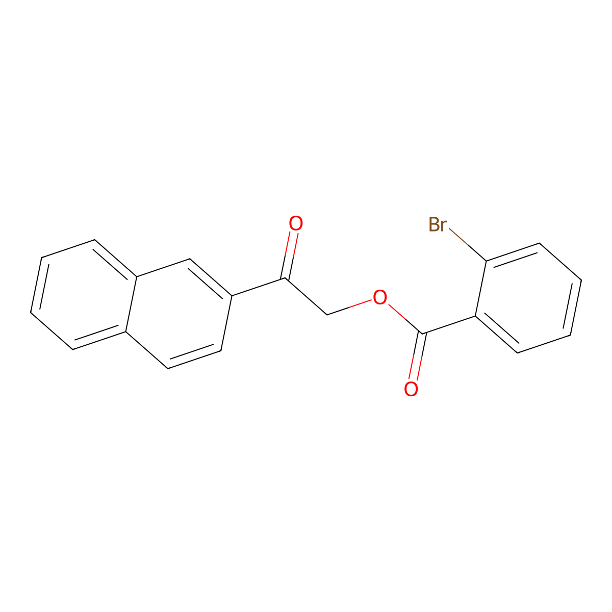 2-(2-Naphthyl)-2-oxoethyl 2-bromobenzoate molecular structure, CAS 516468-61-4