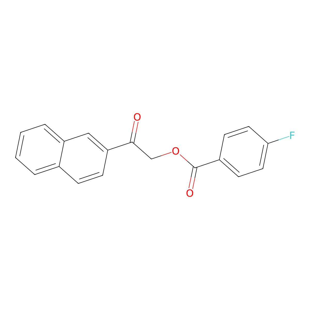 2-(2-Naphthyl)-2-oxoethyl 4-fluorobenzoate molecular structure, CAS 516468-62-5