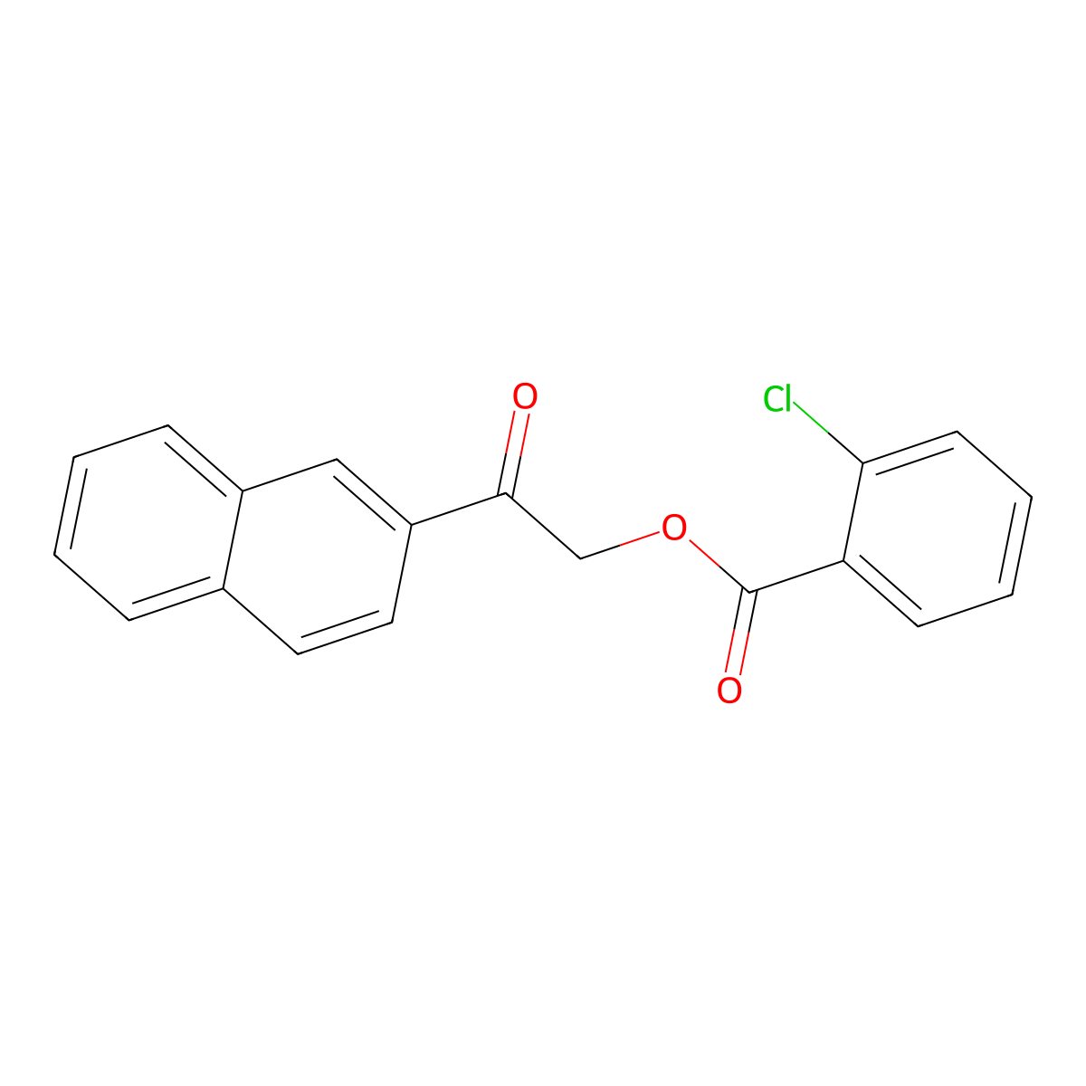 2-(2-Naphthyl)-2-oxoethyl 2-chlorobenzoate molecular structure, CAS 516468-66-9