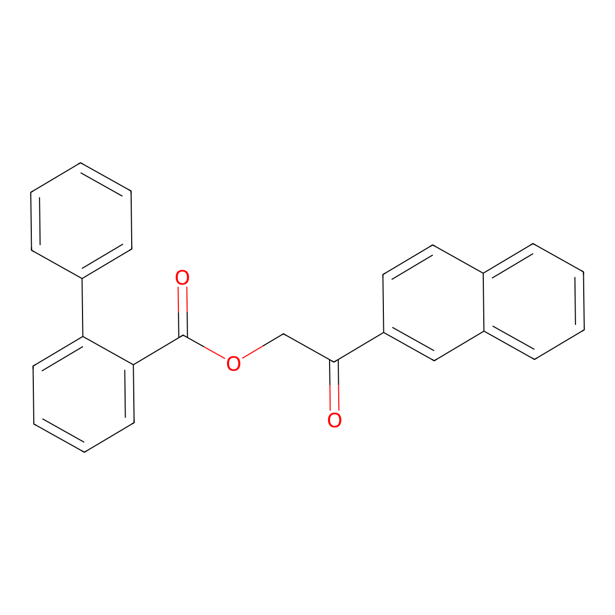 (2-Naphthalen-2-yl-2-oxoethyl) 2-phenylbenzoate molecular structure, CAS 516468-67-0