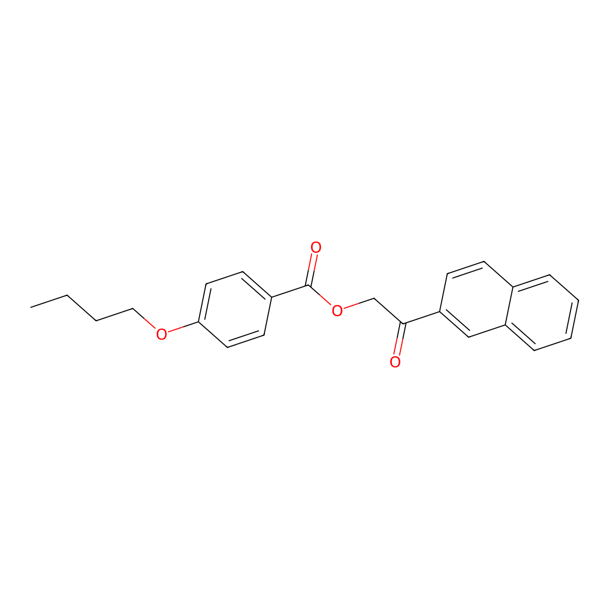 2-(2-Naphthyl)-2-oxoethyl 4-butoxybenzoate molecular structure, CAS 516468-68-1