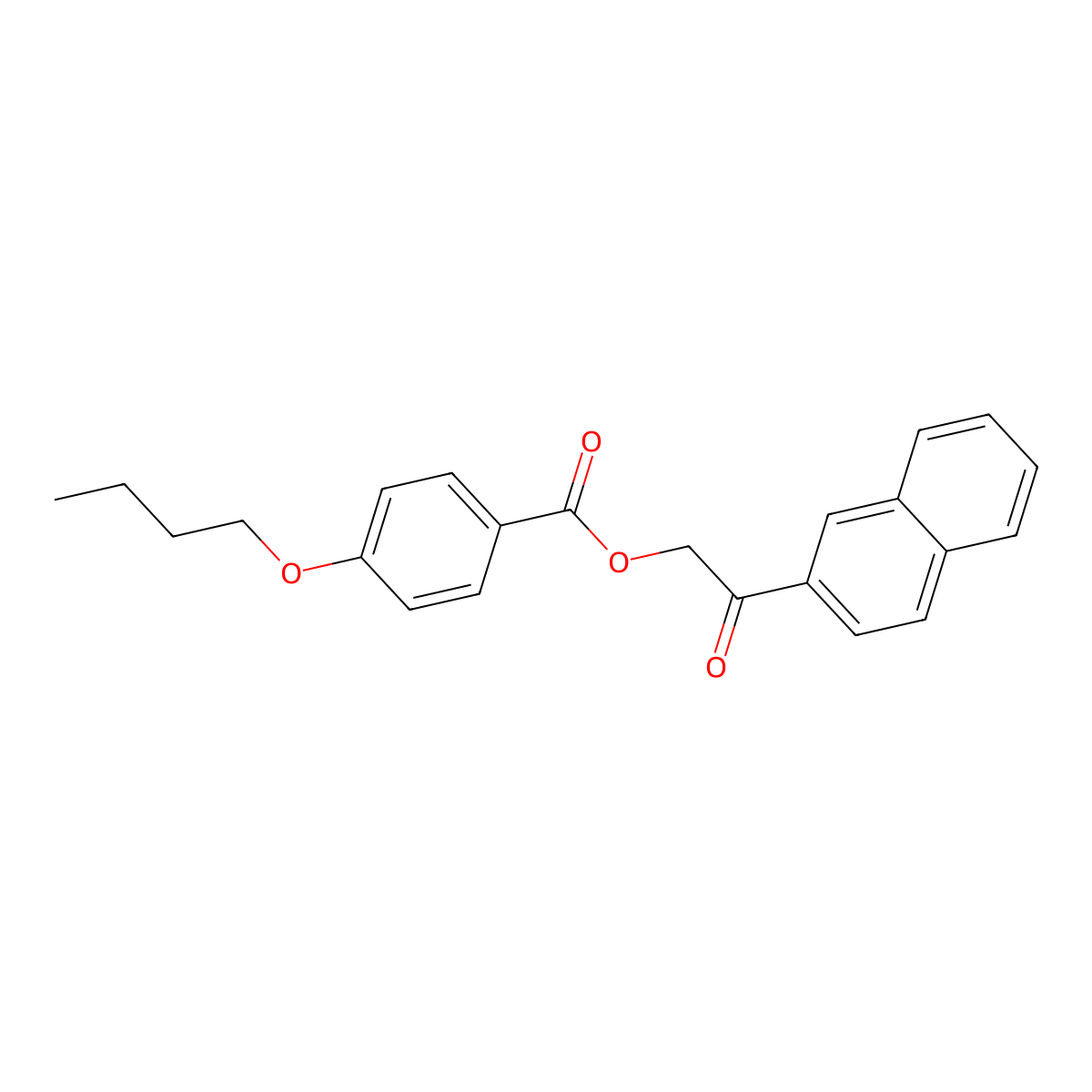 2-(2-Naphthyl)-2-oxoethyl 4-butoxybenzoate molecular structure, CAS 516468-68-1