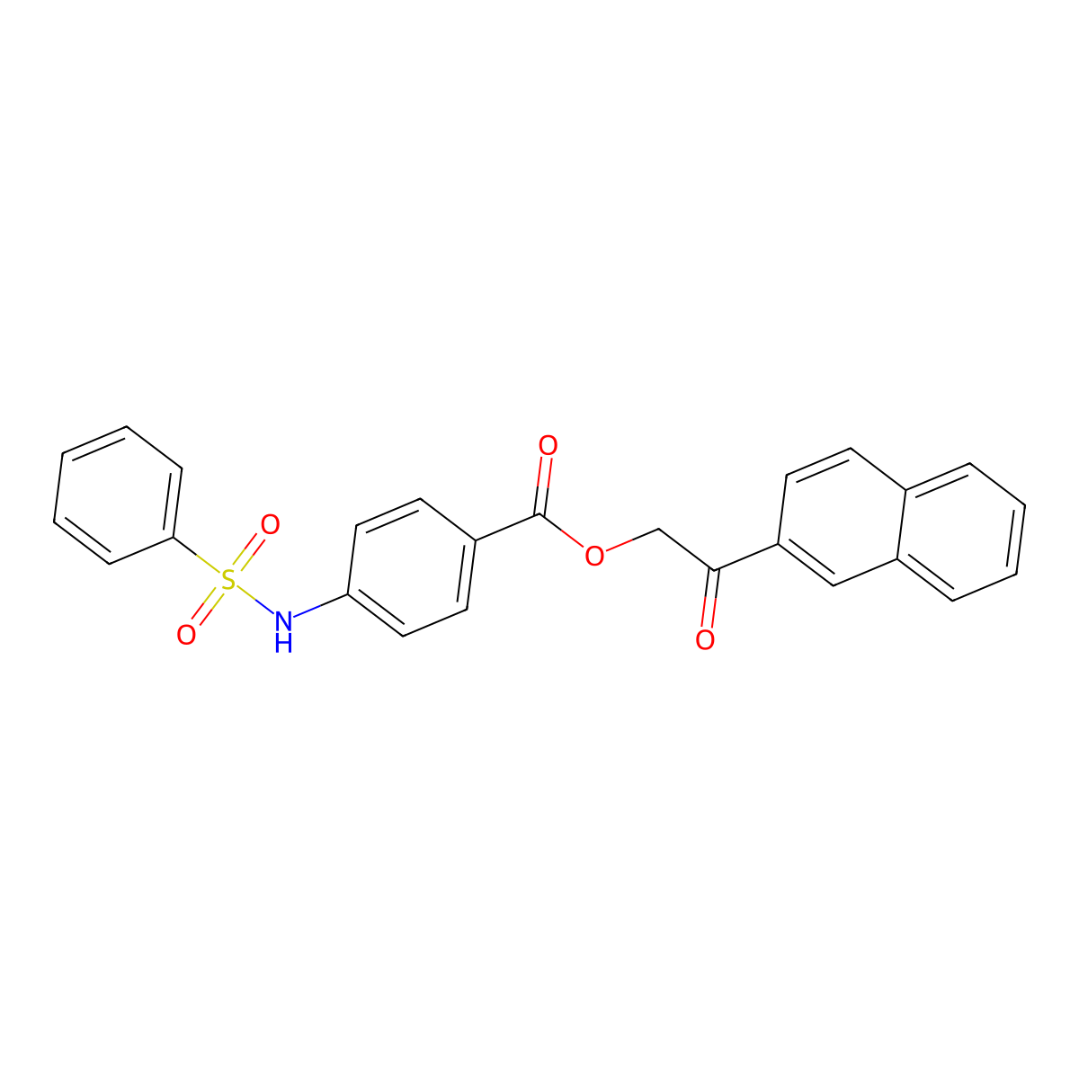 2-(2-Naphthyl)-2-oxoethyl 4-[(phenylsulfonyl)amino]benzoate molecular structure, CAS 516468-70-5