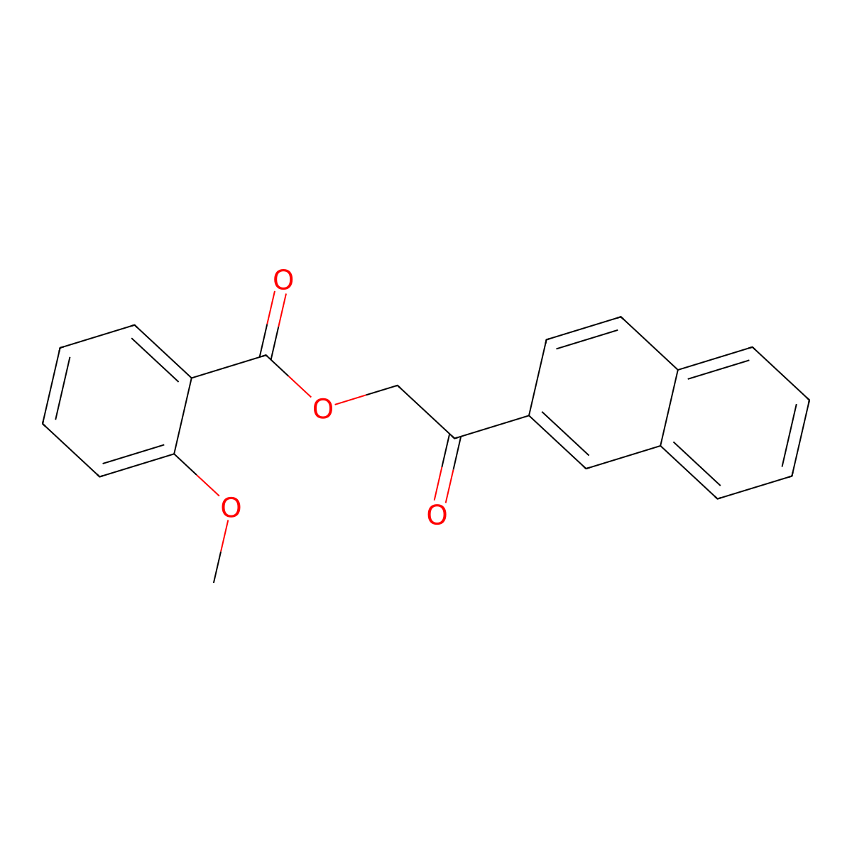 2-(2-Naphthyl)-2-oxoethyl 2-methoxybenzoate molecular structure, CAS 516468-87-4