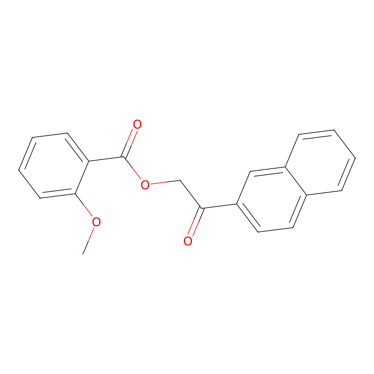 2-(2-Naphthyl)-2-oxoethyl 2-methoxybenzoate molecular structure, CAS 516468-87-4