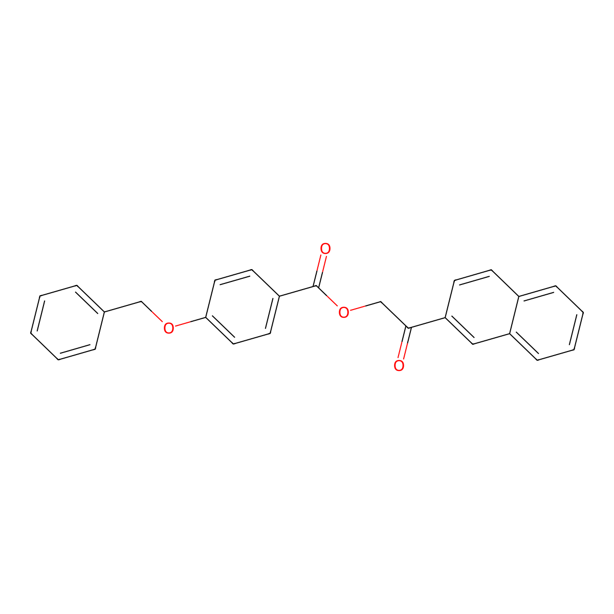 2-(2-Naphthyl)-2-oxoethyl 4-(benzyloxy)benzoate molecular structure, CAS 516468-88-5