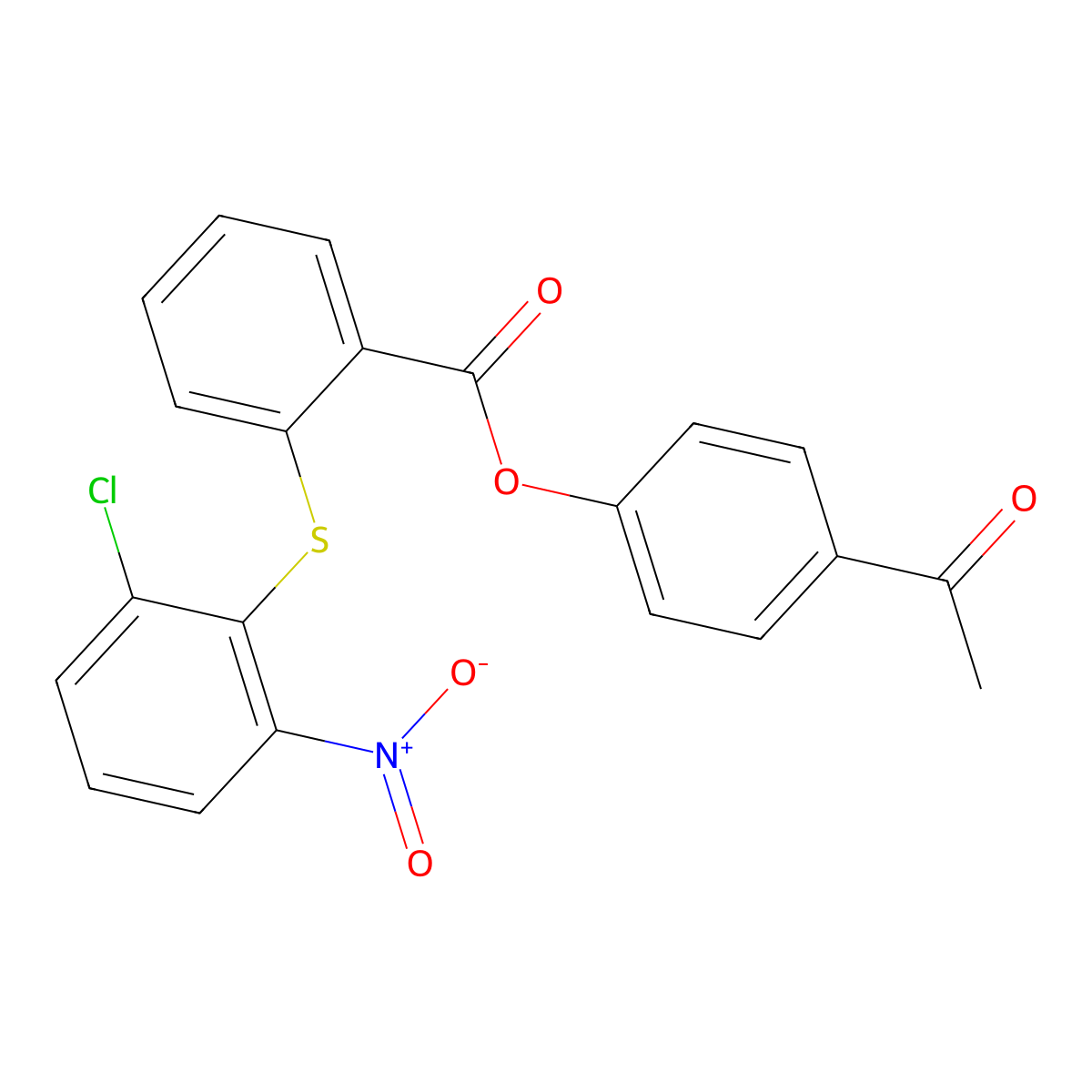 (4-Acetylphenyl) 2-(2-chloro-6-nitrophenyl)sulfanylbenzoate molecular structure, CAS 516469-03-7