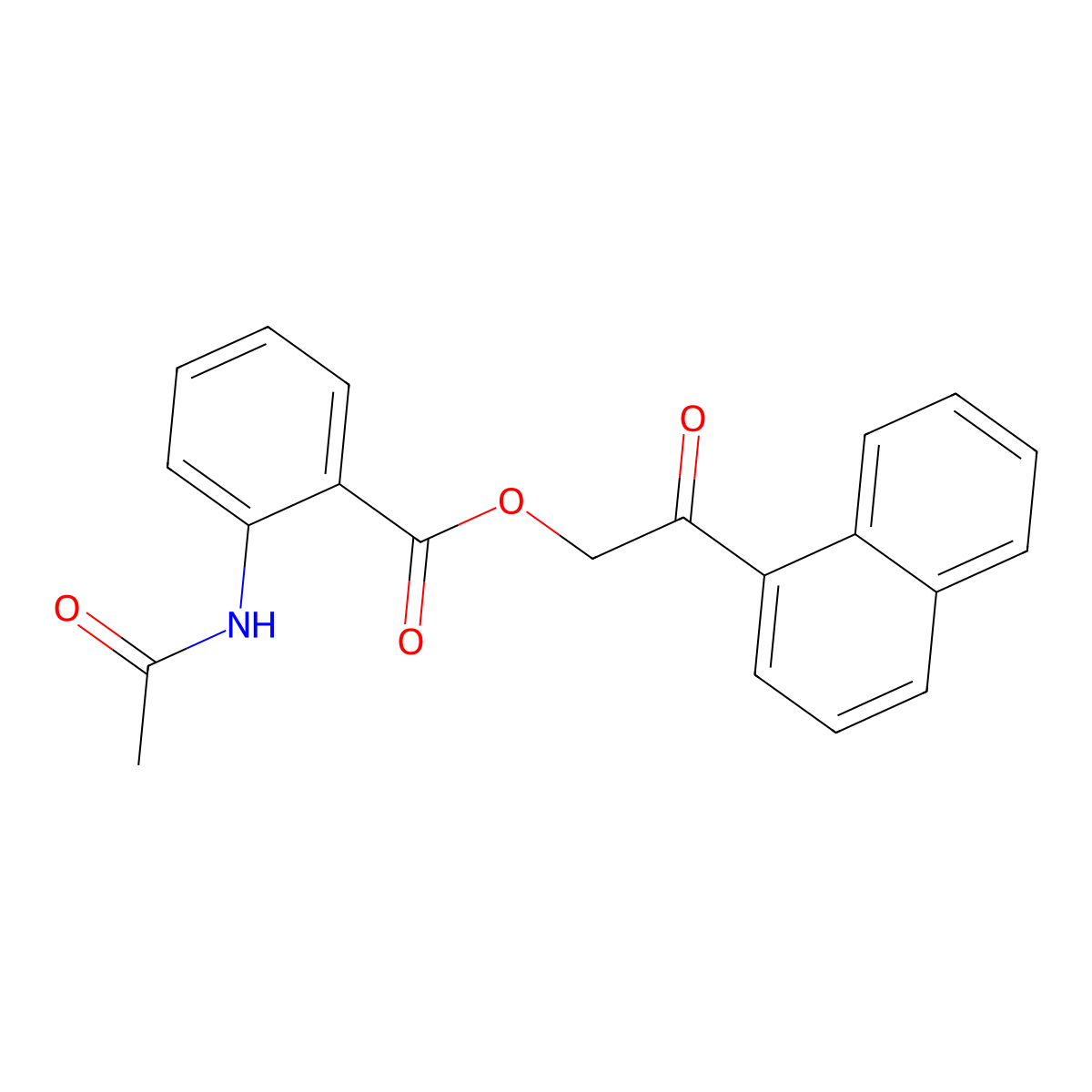 2-(1-Naphthyl)-2-oxoethyl 2-(acetylamino)benzoate molecular structure, CAS 516469-26-4
