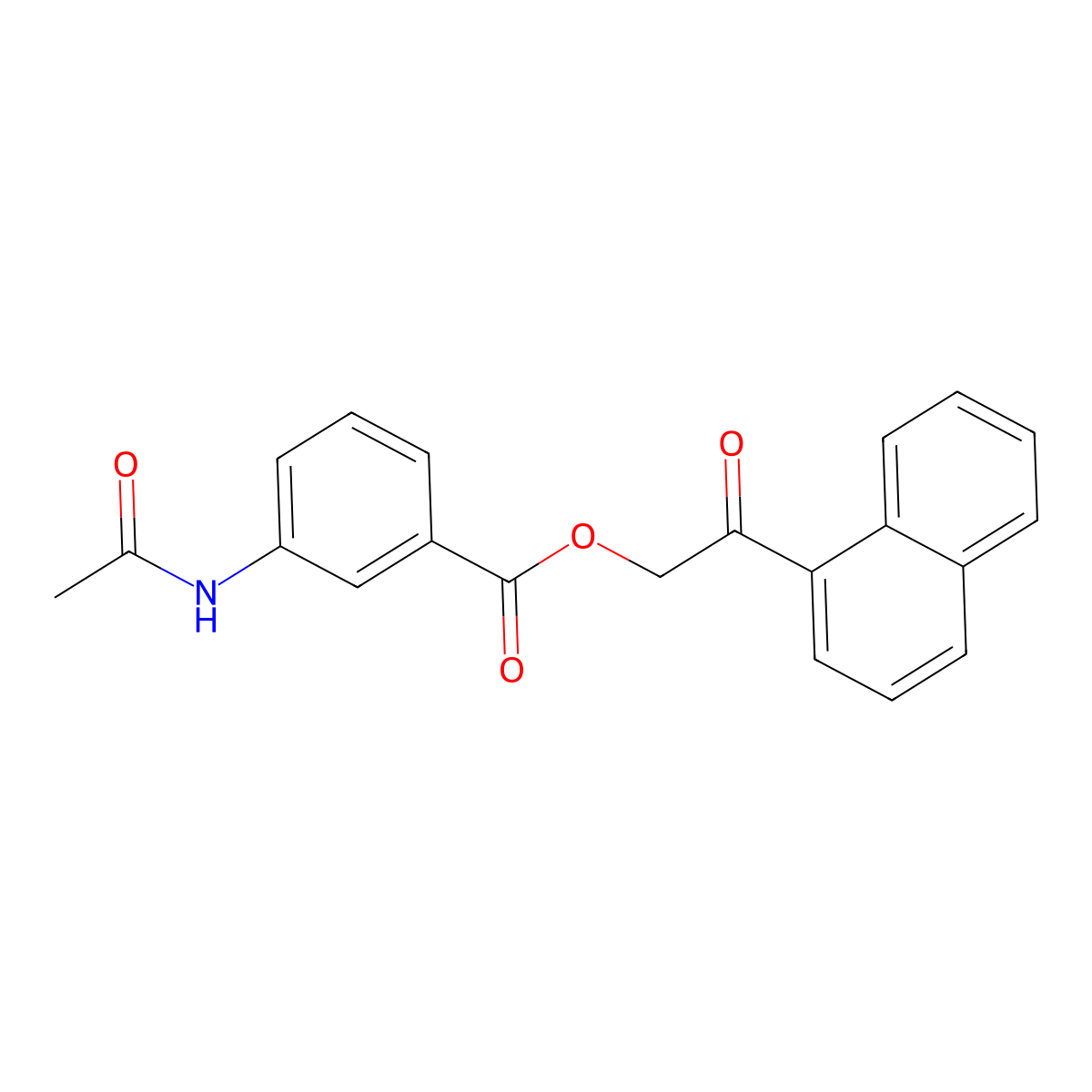2-(1-Naphthyl)-2-oxoethyl 3-(acetylamino)benzoate molecular structure, CAS 516469-28-6