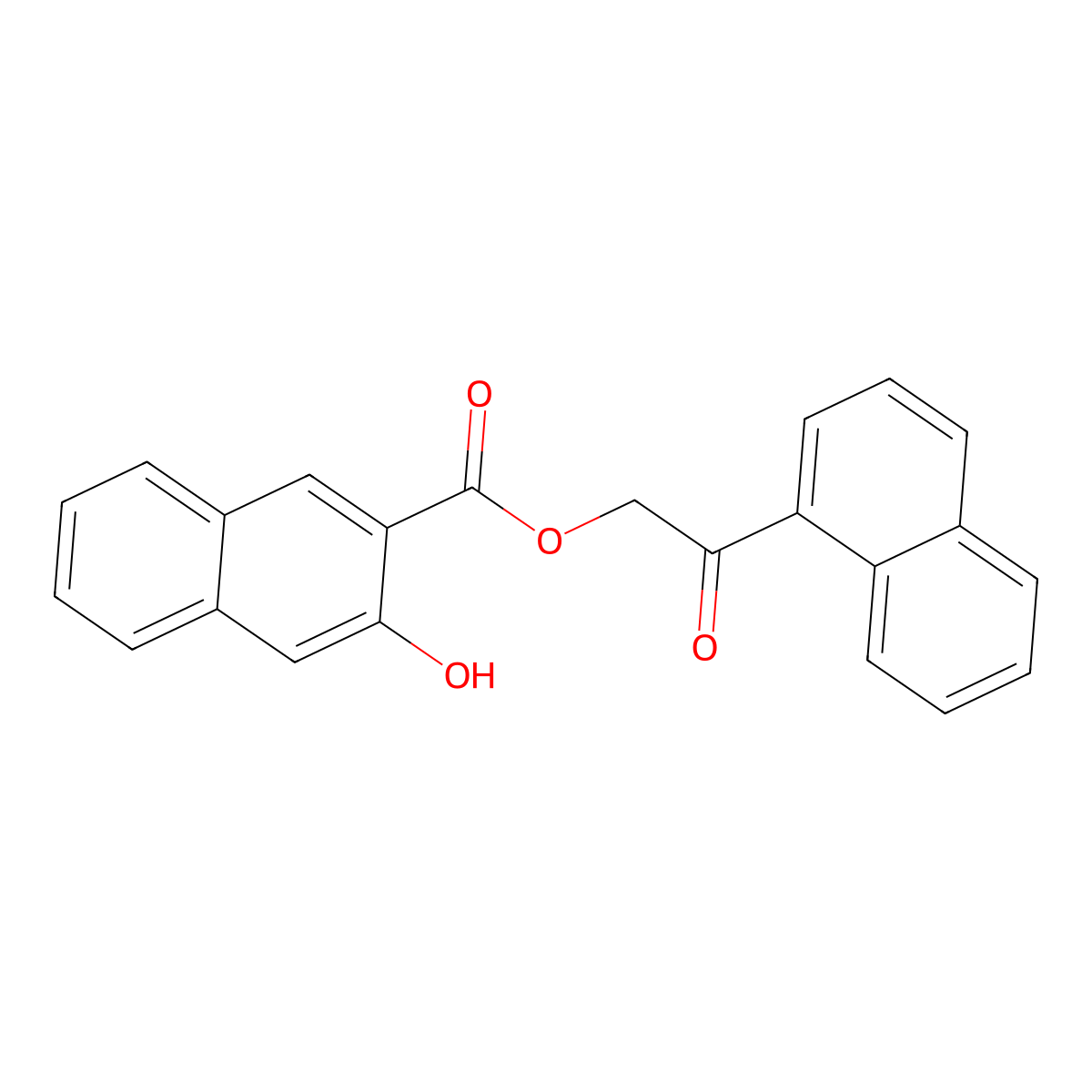 2-(1-Naphthyl)-2-oxoethyl 3-hydroxy-2-naphthoate molecular structure, CAS 516469-30-0